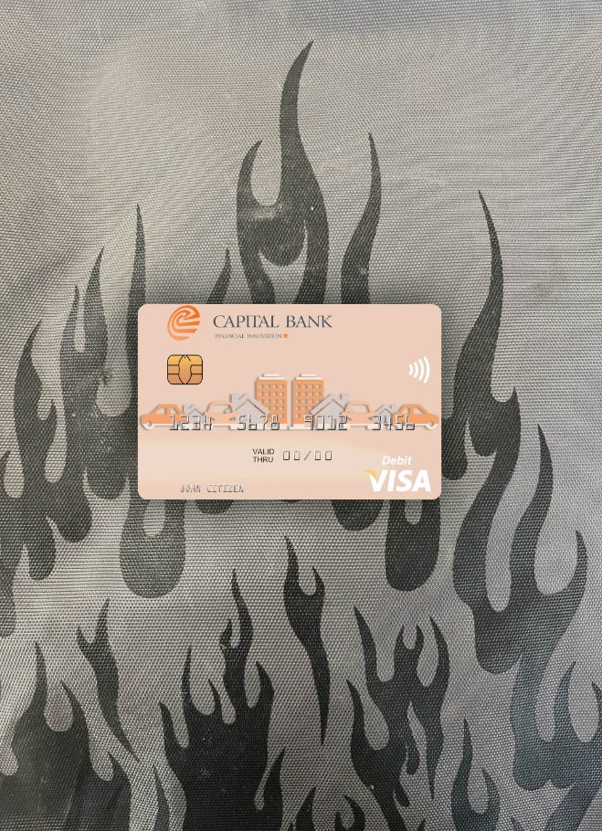 Download North Macedonia Capital Banka AD Skopje visa debit card photolook front Photoshop template